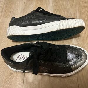 Black and Silver Kids Sneakers